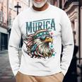 4Th Of July Patriotic Eagle July 4Th Usa Murica Long Sleeve T-Shirt Gifts for Old Men