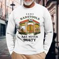 Some Barstools Are Never Dusty Retro Wild West Cowboy Saloon Long Sleeve T-Shirt Gifts for Old Men