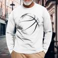Basketball Graphic Basketball Long Sleeve T-Shirt Gifts for Old Men