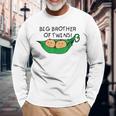 Big Brother Of Twins Two Peas In A Pod Long Sleeve T-Shirt Gifts for Old Men