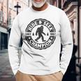 Bigfoot Hide And Seek Champion Sasquatch Retro Vintage Long Sleeve T-Shirt Gifts for Old Men