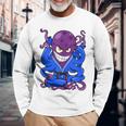 Brazilian Jiu-Jitsu Master Belt Octopus Bjj Sin Mangas Camiseta de manga larga Regalos para ancianos