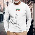 Bulgaria Bulgarian Flag Pole Bulgaria Patriotic Vintage Long Sleeve T-Shirt Gifts for Old Men