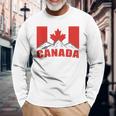 Canadian Canada Flag Excavator Langarmshirts Geschenke für alte Männer