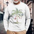 Christmas In July Aloha Tropical Xmas Holiday Beach Hawaiian Long Sleeve T-Shirt Gifts for Old Men
