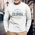 Colombia Retro Style Vintage Colombia Langarmshirts Geschenke für alte Männer