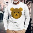 Cute Brown Bear Teddy-Bear Long Sleeve T-Shirt Gifts for Old Men