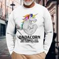 Dadacorn Muscle Dad Unicorn Fathers Day Long Sleeve T-Shirt Gifts for Old Men