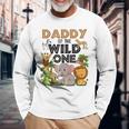 Daddy Of The Wild One Birthday 1St Safari Jungle Family Long Sleeve T-Shirt Gifts for Old Men