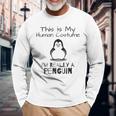 Das Ist Mein Menschkostüm Ich Bin Wirklich Ein Penguin Langarmshirts Geschenke für alte Männer