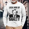 Donald Trump Hot Lock Him Up Trump Shot Long Sleeve T-Shirt Gifts for Old Men