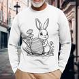 Easter Bunny Ausmalen Und Selbst Bemalen Langarmshirts Geschenke für alte Männer