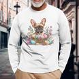 Easter French Bulldog Cool Easter Happy Easter Long Sleeve T-Shirt Gifts for Old Men