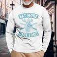 Eat More Fast Food Lustiger Hirsch Jagd Papa Witz Raglan Langarmshirts Geschenke für alte Männer