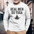 Echte Männer Machen Yoga intage Gray S Langarmshirts Geschenke für alte Männer