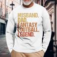 Ehemann Papa Fantasy Football Legend Cooles Ater Herren Raglan Langarmshirts Geschenke für alte Männer