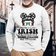 Everyone Is A Little Irish On St Patrick Day Except Italians Long Sleeve T-Shirt Gifts for Old Men