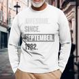 41St Birthday Vintage Retro 41 Year Old September 1982 Long Sleeve T-Shirt Gifts for Old Men