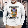 Saying Guten Morgen Ganz Thin Ice Gecko Langarmshirts Geschenke für alte Männer