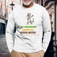 Singing Cat Awesome For Music Lover Long Sleeve T-Shirt Gifts for Old Men