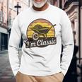 Wheelbarrow Retro-Theme Party Style Vintage Costume Long Sleeve T-Shirt Gifts for Old Men