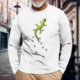 Für Echsen & Reptilien Fans Kletternder Salamander Gecko Langarmshirts Geschenke für alte Männer