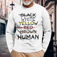 Gegen Rassismus No Racism Human Langarmshirts Geschenke für alte Männer