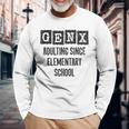 Generation X Adulting Since Elementary School Gen X Long Sleeve T-Shirt Gifts for Old Men