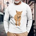 I Go Meow Cat Meme Cute Singing Cat Meme Long Sleeve T-Shirt Gifts for Old Men