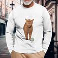 I Go Meow Cat Singing Meme Long Sleeve T-Shirt Gifts for Old Men