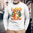 I Go Meow Singing Cat Meme Cat Lovers Cat Owner Outfit Long Sleeve T-Shirt Gifts for Old Men