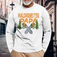 Herren Waldarbeiter Papa Baumfäller Bäume Fällen Im Wald Raglan Langarmshirts Geschenke für alte Männer