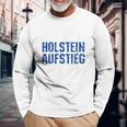 Holstein Football Kicken Fan Kiel Stadium Blue Gray Langarmshirts Geschenke für alte Männer