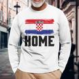 Home Kroatienintage Distressed Weltreisender Langarmshirts Geschenke für alte Männer