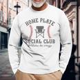 Home Plate Social Club Pitches Be Crazy Baseball Long Sleeve T-Shirt Gifts for Old Men