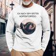 Ich Nach Dem Ersten Hopfentorpedo Pedro Waschbär Meme Racoon Langarmshirts Geschenke für alte Männer