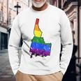 Idaho Gay Pride With Lgbt Flag Ada012a Long Sleeve T-Shirt Gifts for Old Men