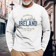 Ireland Retro Style Vintage Ireland Langarmshirts Geschenke für alte Männer