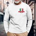 Italienische Flagge Buchstabe I UndItalien Italia Langarmshirts Geschenke für alte Männer