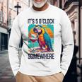 It's 5 O'clock Somewhere Drinking Parrot Cocktail Summer Long Sleeve T-Shirt Gifts for Old Men