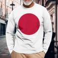 Japan Rising Sun Japanese Flag Nisshoki Hinomaru Long Sleeve T-Shirt Gifts for Old Men