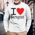 I Love Zaragoza Yo Amo Zaragoza Yo Corazón Zaragoza Camiseta de manga larga Regalos para ancianos