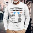 Maler Und Lackierer Stundenlohn Langarmshirts Geschenke für alte Männer