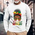 Messy Bun Hair I Am Black History African American Women Long Sleeve T-Shirt Gifts for Old Men