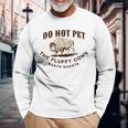 North Dakota Do Not Pet The Fluffy Cows Bison Souvenir Long Sleeve T-Shirt Gifts for Old Men
