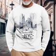 Ny New York City Nyc Manhattan Skylines Buildings Long Sleeve T-Shirt Gifts for Old Men