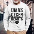 With 'Omas Agegen Richs' Anti-Rassism Fck Afd Nazis Langarmshirts Geschenke für alte Männer