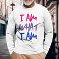 I Am What I Am I Am Flag For Bisexual Langarmshirts Geschenke für alte Männer