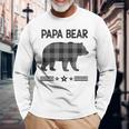 Papa-Bär In Schwarz-Weiß Kariertem Bär Langarmshirts Geschenke für alte Männer