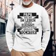 Papa Zumindest Hast Du Keine Uässliche Tochter Bester Papa Langarmshirts Geschenke für alte Männer